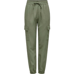 Only Caro Mid Waist Cargo - Green/Oil Green