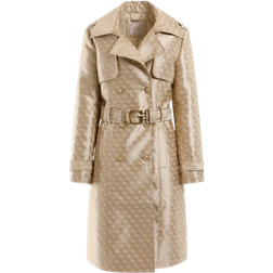 Guess Manteau Ceinturé Avec Logo Femme Diletta - Beige