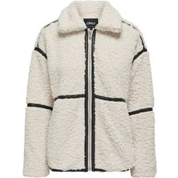 Only Paris Teddy Jacket - White/White Sand