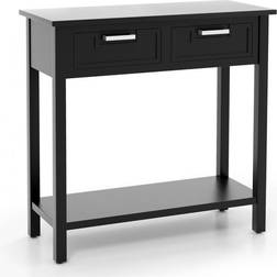 Costway Retro Black Console Table 35x80cm