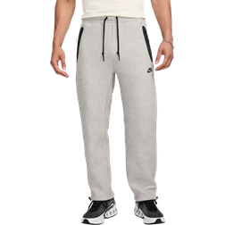 Nike Tech Men's Fleece Open Hem Trousers - Dark Grey Heather/Black