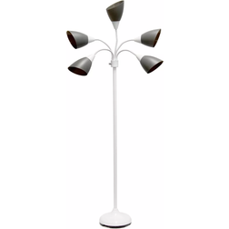 Simple Designs Contemporary Multi 5 Head Gray Floor Lamp 67"