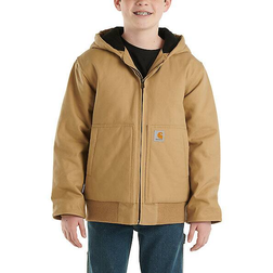 Carhartt Kid's Flannel Quilt Lined Active Jacket - Dark Khaki (CP8545-CT06)