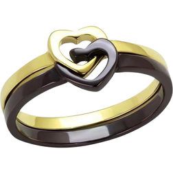 Precious Stone IP Ring - Gold/Brown