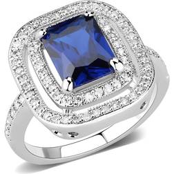 Alamode Jewelry Ring - Silver/Blue