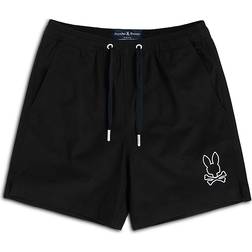 Psycho Bunny Parker Hydrochromic Logo Swim Trunks - Black