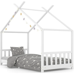 vidaXL Giroletto Per Bambini Bianco In Massello Di Pino 90x200 Cm 38.6x81.1"