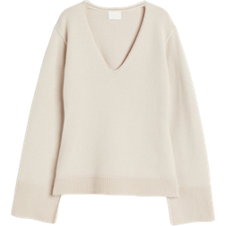 H&M V-Neck Sweater - Light Beige