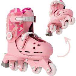 Yvolution Kids' Twista Adjustable Inline Trainer Skates Pink, 07-11 Youth Skates