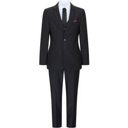 Paul Andrew Boy's Classic Retro Suit 3-piece - Black