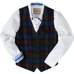 Joe Browns Men's Seasonal Tartan Check Regular Fit Suit Waistcoat - Blue