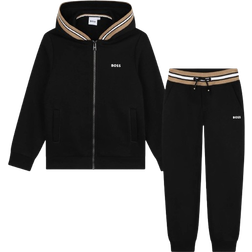 BOSS Kid's Logo Print Tracksuit - Black