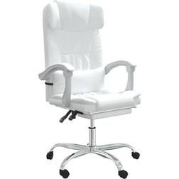 vidaXL Massage Function White Kontorstol 122cm