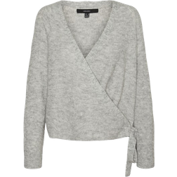 Vero Moda Filuca Knitted Cardigan - Grey/Light Grey Melange