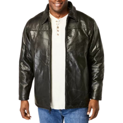 KingSize Embossed Leather Jacket - Black