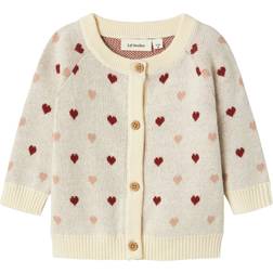 Lil'Atelier Saran Organic Cotton Knitted Cardigan - Turtledove (13236718)