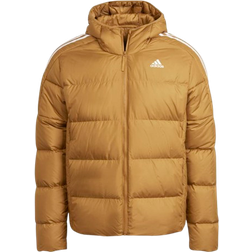 Adidas Essentials Midweight Down Hooded Jacket - Mesa/White