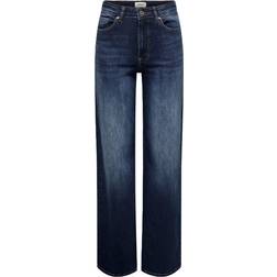 Only Madison High Waist Jeans - Dark Blue Denim