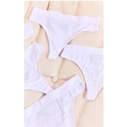 PrettyLittleThing Seamless Thongs Pack of 5 - White
