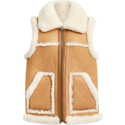 Coach Reversible Shearling Vest - Natural/Ivory