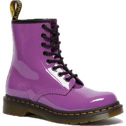 Dr. Martens 1460 Women's Patent Leather Lace Up Boots - Purple