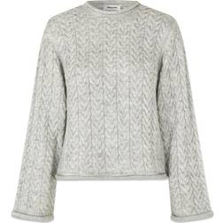 Modström Kurtismd Oneck Knitted Sweaters - Gray Melange