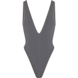 SKIMS Seamless Modal Deep Plunge Bodysuit - Ash