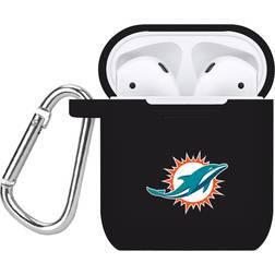 Artinian Black Miami Dolphins Silicone Case for Apple AirPods