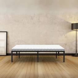 Home Source Double 4ft6 Black Metal Bed Frame - One Size