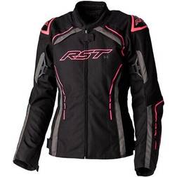 Rst ladies womens s-1 ce textile jacket motorbike motorcycle black neon pink Woman