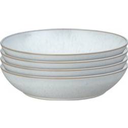 Denby White Speckle 4 Piece Pasta Set Serving Bowl 4pcs