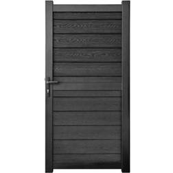 B&Q Aluminium Pedestrian Garden Gate 900 x 1800 mm - Black