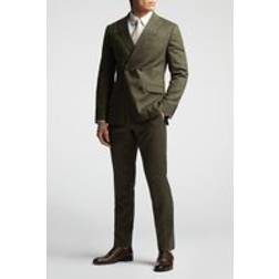Alex Linen Tailored Fit Suit Jacket Khaki 46R