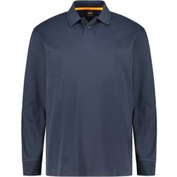 BOSS Herren Langarm-Poloshirt PE-INTERLOCK marine
