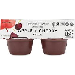 White Leaf Provisions Organic Biodynamic Sauce Apple Cherry 113g 4pack