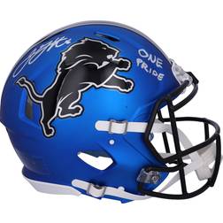 Fanatics Authentic Jared Goff Detroit Lions Autographed 2024 Riddell Alternate Speed Authentic Helmet with "One Pride" Inscription