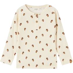 Lil'Atelier Slim Fit Long Sleeved Top - Turtledove (13236862-1149261)