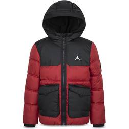 Nike Big Kid's Jordan Hooded Faux Down Jacket - Gym Red