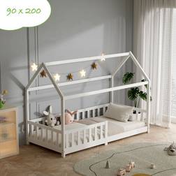 ecoMI Kinderbett 90 x 200 cm Mit Rausfallschutz