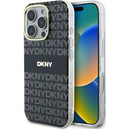 DKNY Repeat Texture Pattern With Stripe case for iPhone 16 Pro Max