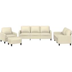 vidaXL Sofasæt 4 Dele Med Hynder Kunstlæder Sofa