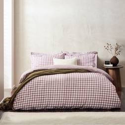 Yard Barton Check 100% Cotton Set Single Duvet Cover Red