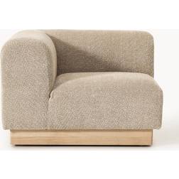 Westwing Collection Natalie Teddy Bouclé Off White/ Light Beech Wood Sofa 107cm 1 pers.