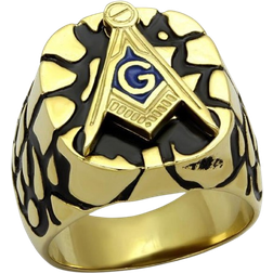 Alamode Jewelry Ring - Gold/Black/Blue