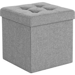 Songmics Padded Foldable Light Grey Storage Bench 38x38cm