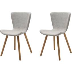 FJORDFORM Brego Sand/White Oak Køkkenstol 83cm 2stk