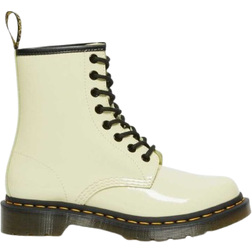 Dr. Martens 1460 Women's Patent Leather Lace Up Boots - Cream