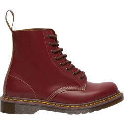 Dr. Martens 1460 Vintage Made in England Lace Up Boots - Red Quilon