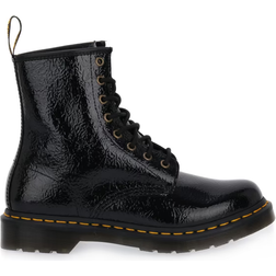 Dr. Martens 1460 Women's Distressed Patent Leather Boots - Black