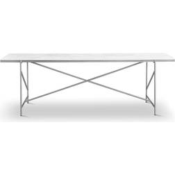 Handvärk 230 Stainless Steel/White Marble Matbord 96x230cm
